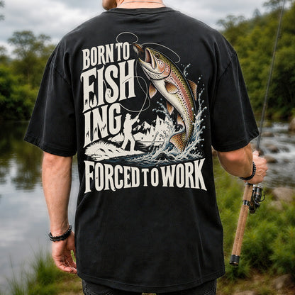 Born to Fish Trout Fishing Graphic T-Shirt | Back Print