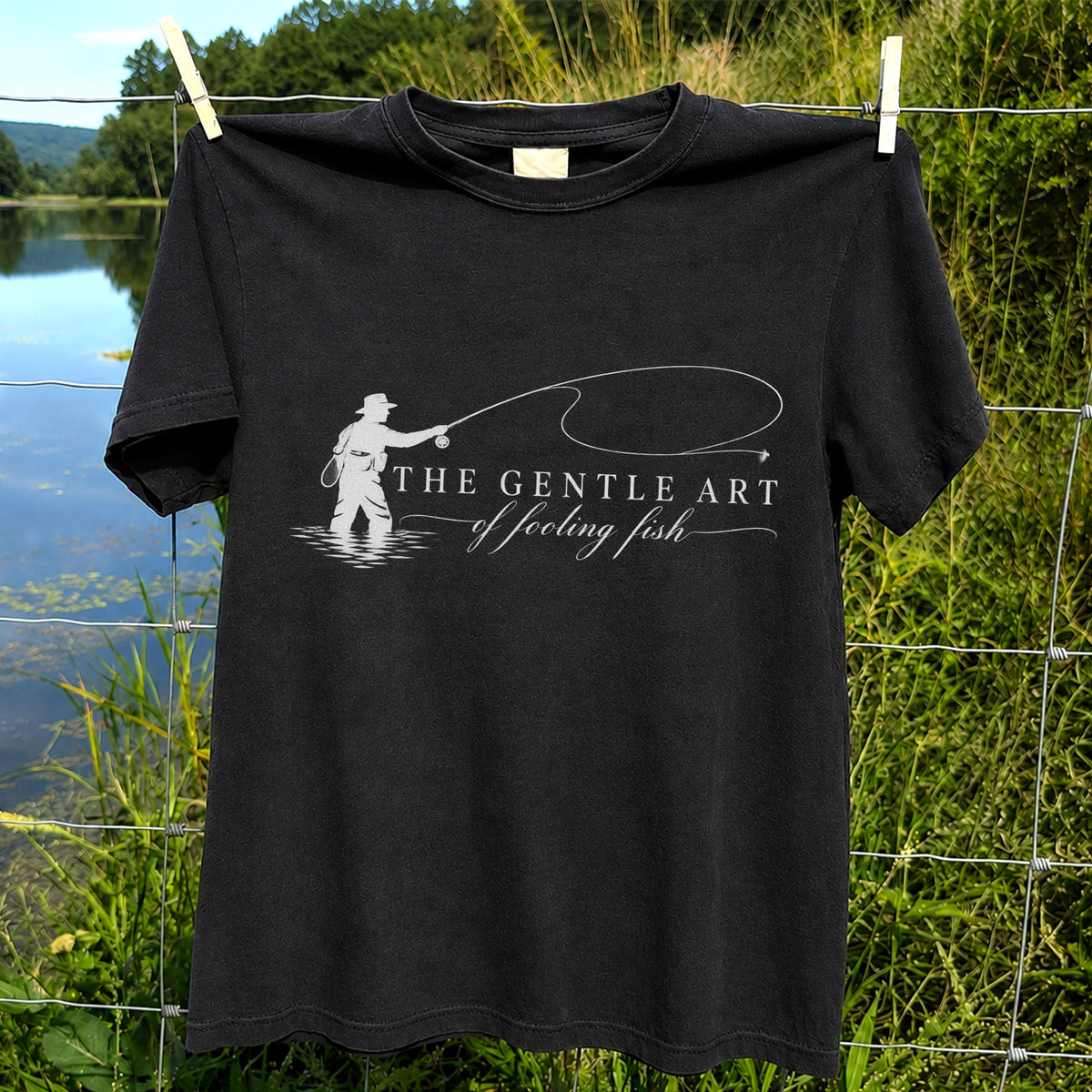 The Gentle Art of Fooling Fish Vintage Fishing Graphic T-Shirt