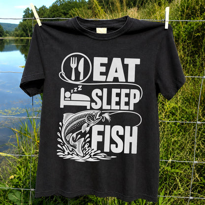 Eat Sleep Fish Trout Fly Fishing Graphic T-Shirt