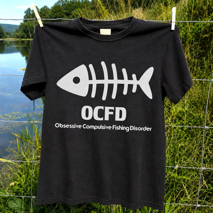 Funny Fish Skeleton Fishing Graphic T-Shirt