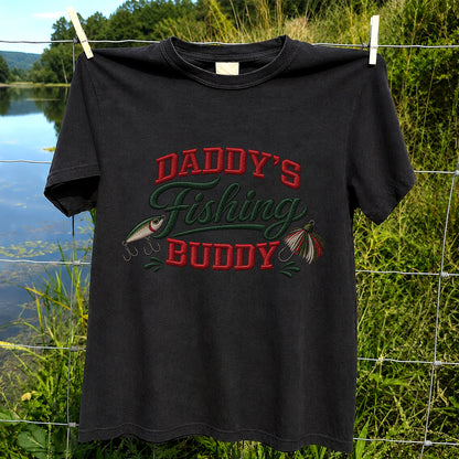 Daddy's Fishing Buddy Funny Fishing Graphic T-Shirt