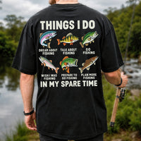 Colorful Fish Fishing Hobby Graphic T-Shirt | Back Print