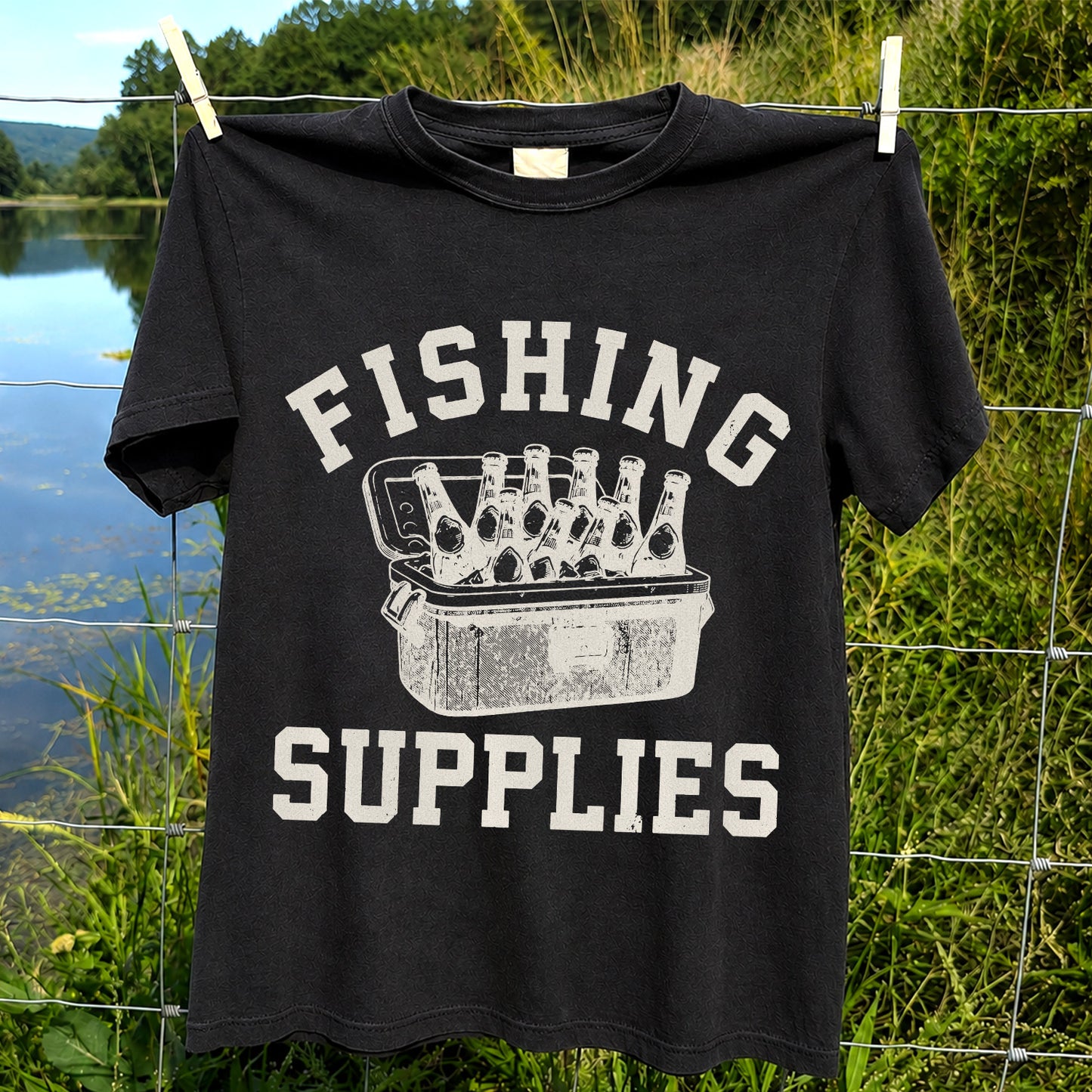 Fishing Supplies T-Shirt Funny Fishing Gift for Fisherman