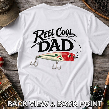 Reel Cool Dad Fishing Lure Graphic T-Shirt | Back Print