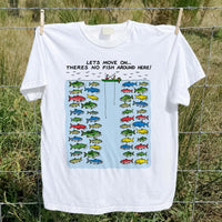 Let's Move On There's No Fish Around Here Funny Fishing T Shirt