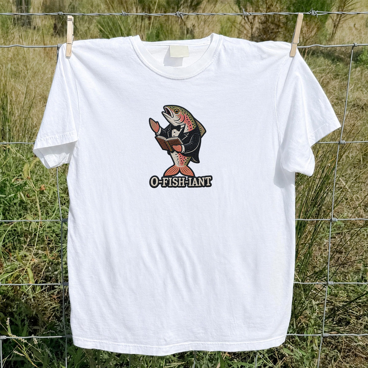 O-Fish-iant Funny Rainbow Trout Wedding Officiant T-Shirt