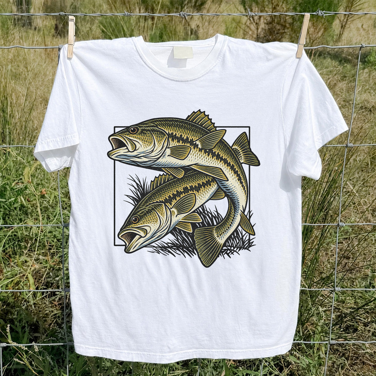 Vintage Bass Fishing Graphic T-Shirt