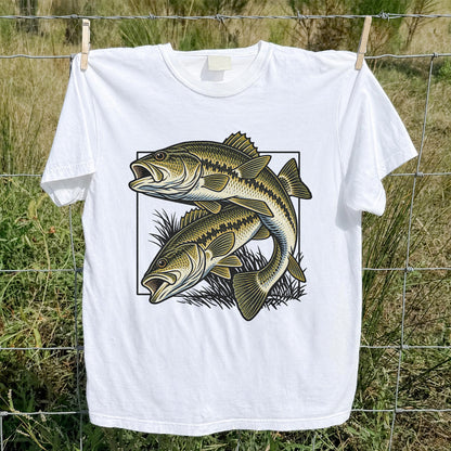 Vintage Bass Fishing Graphic T-Shirt