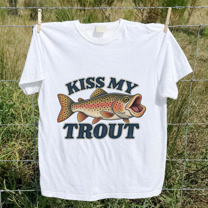 Kiss My Trout Funny Trout Fishing T-Shirt