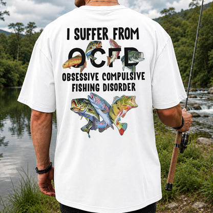 Fishing Obsession Colorful Fish Graphic T-Shirt | Back Print