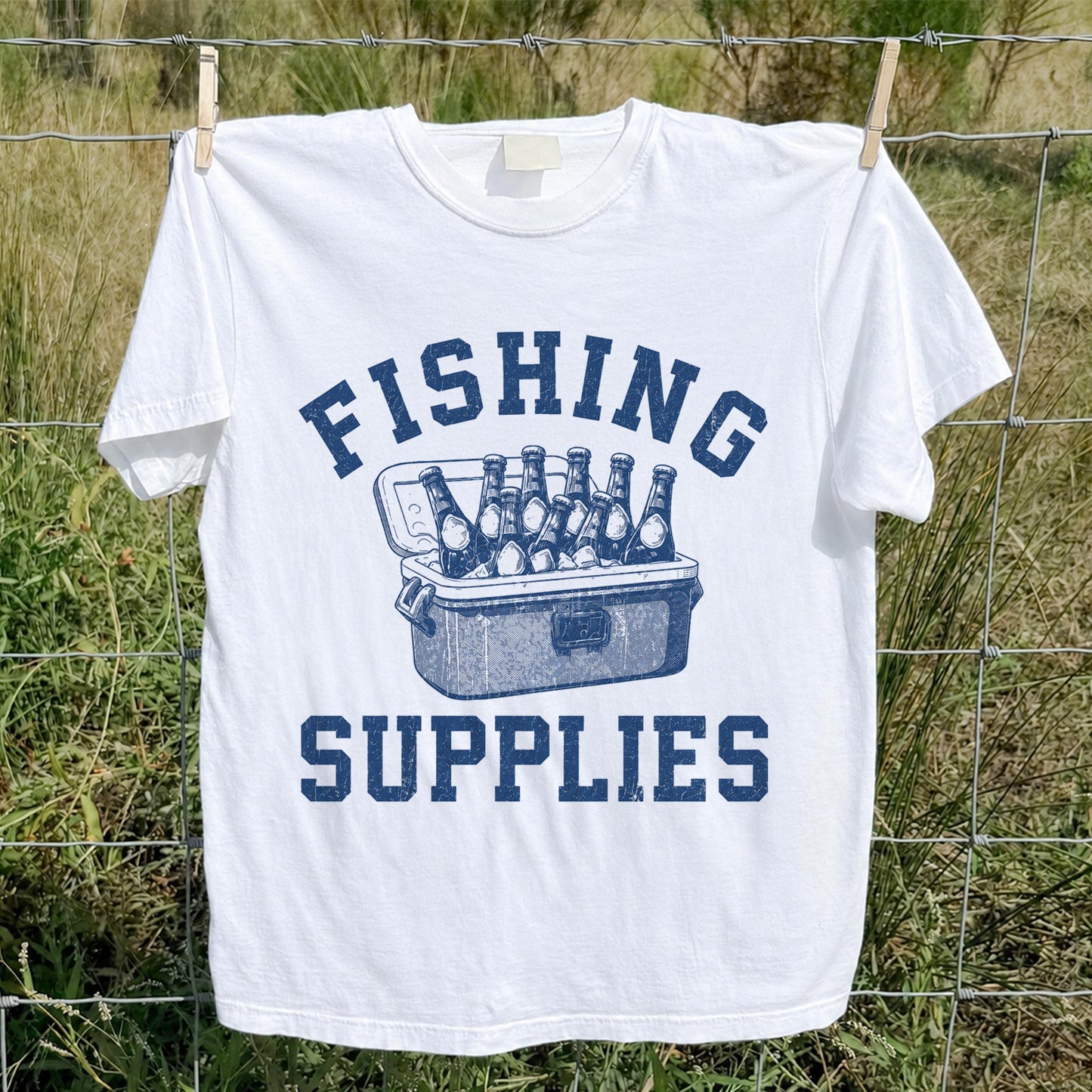 Fishing Supplies T-Shirt Funny Fishing Gift for Fisherman