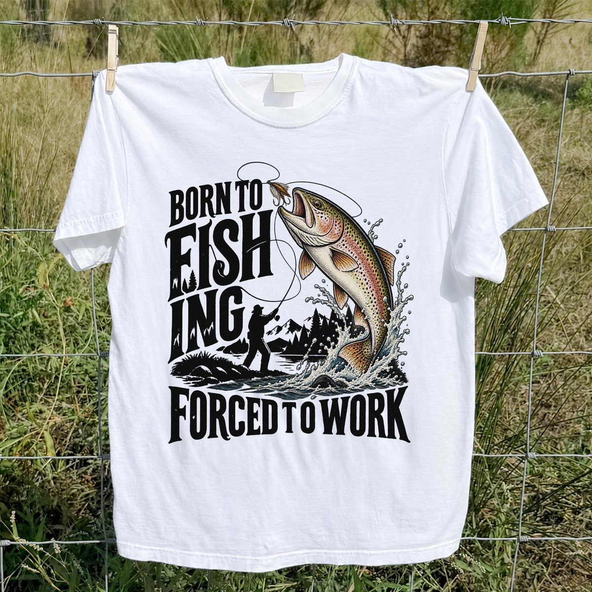 Born to Fish Trout Fishing Graphic T-Shirt