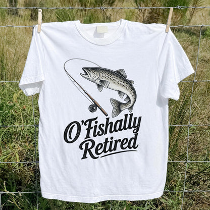 Retired Trout Fishing Rod Graphic T-Shirt