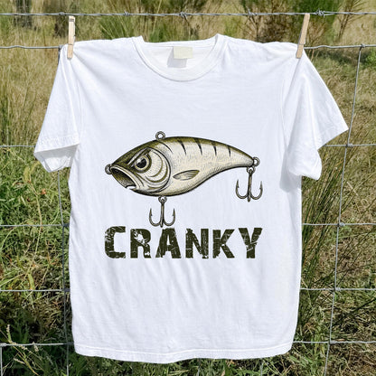 Cranky Vintage Crankbait Fishing Lure Graphic T-Shirt