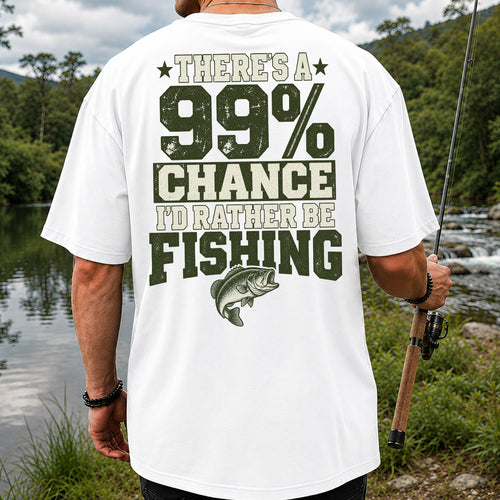 Ninety Nine Percent Fishing Graphic T-Shirt | Back Print