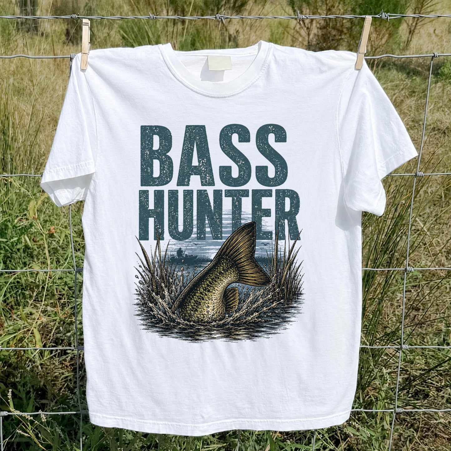 Bass Hunter Fishing T Shirt
