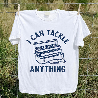 I Can Tackle Anything Tackle Box Funny Fishing T-Shirt