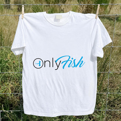 OnlyFish Fishing Hook Pun Minimalist Graphic T-Shirt