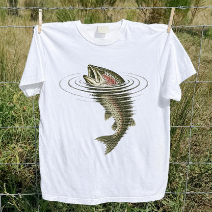 Trout Fishing T-Shirt River Fishing Vintage Angler Tee