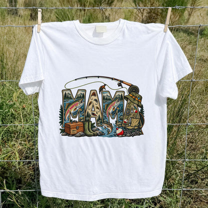 Mama Rainbow Trout Fly Fishing Vintage Graphic T-Shirt