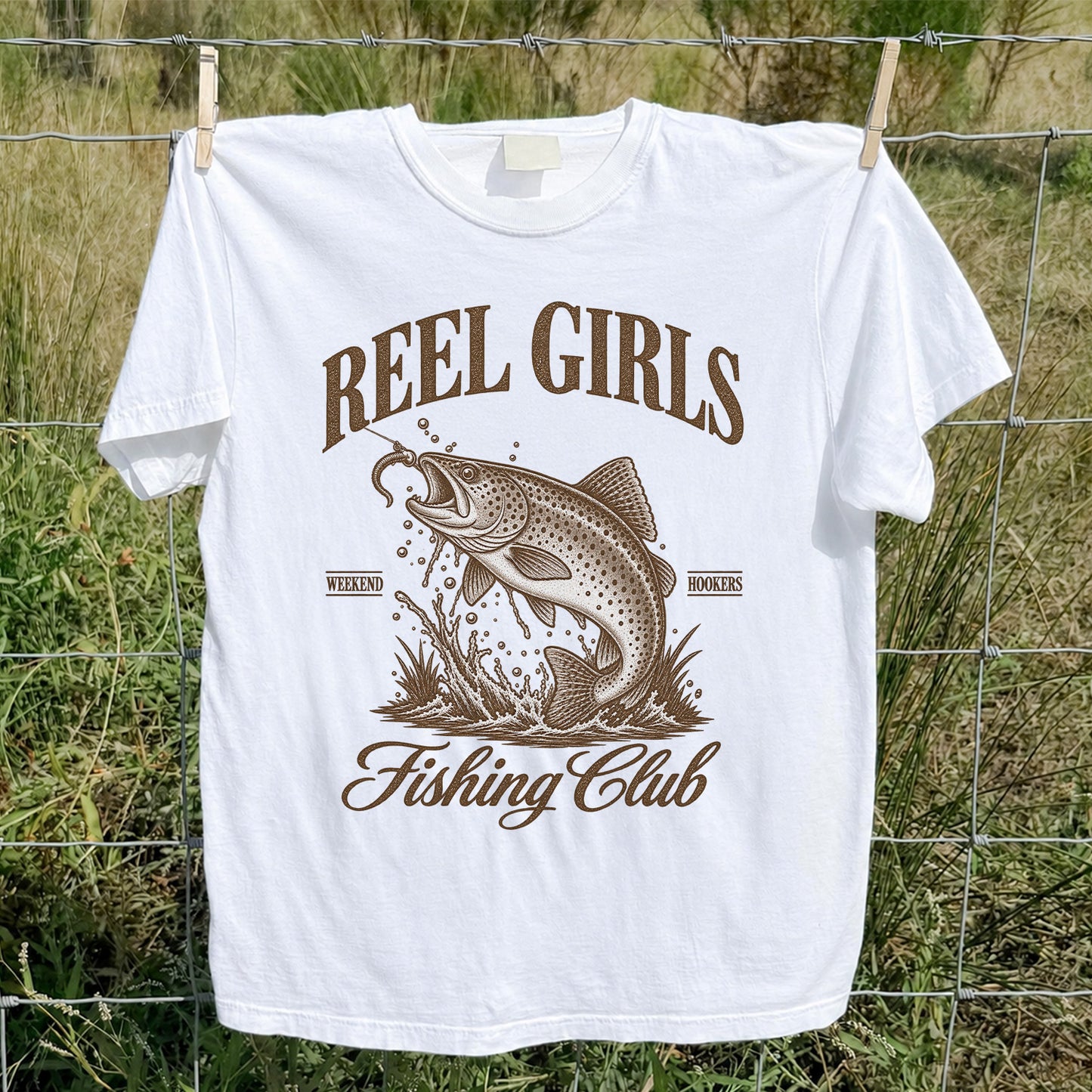 Reel Girls Weekend Hookers Fishing Club Trout T-Shirt