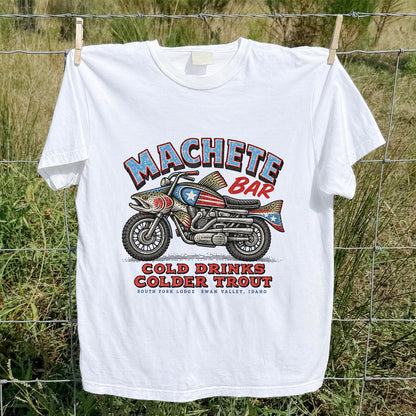 Machete Bar Cold Drinks Colder Trout Fishing T-Shirt