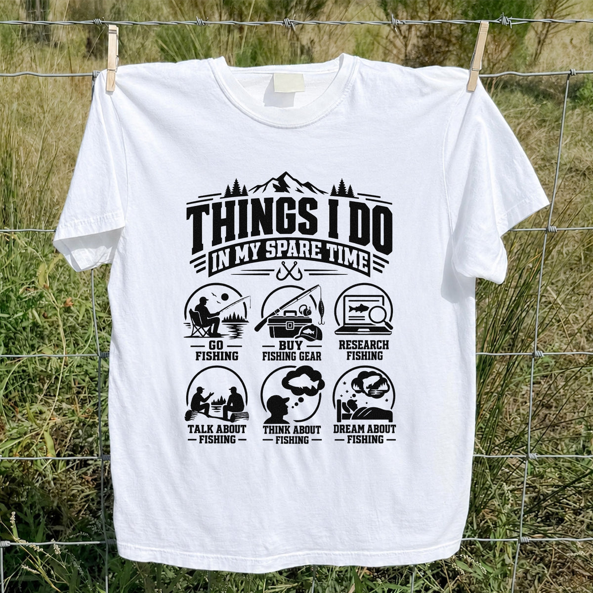 Things I Do in My Spare Time Funny Fishing T-Shirt