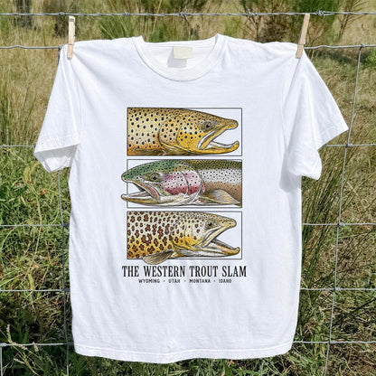 The Western Trout Slam Wyoming Utah Montana Idaho Fishing T-Shirt