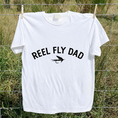 Reel Fly Dad Fly Fishing Lure Graphic T-Shirt