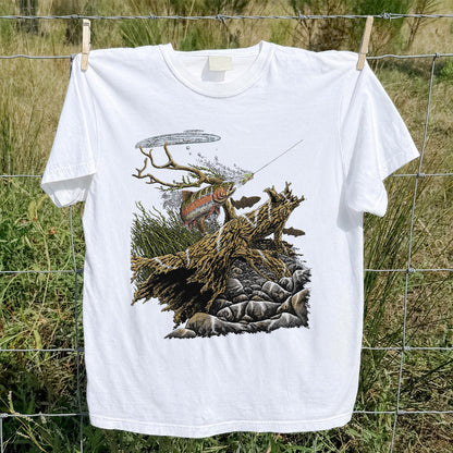 Trout Fishing T-Shirt  Fly Fishing River Tee