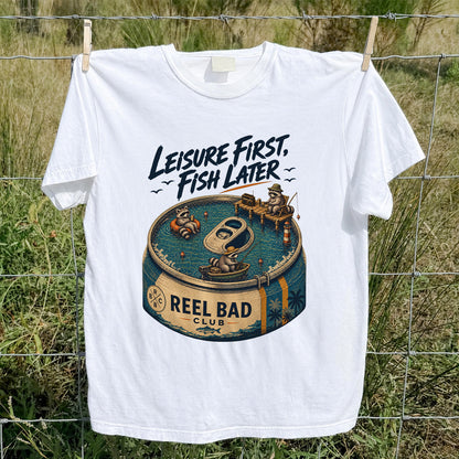 Raccoon Fishing Can Leisure Graphic T-Shirt