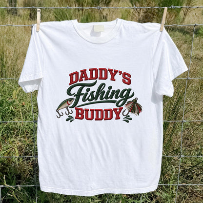 Daddy's Fishing Buddy Funny Fishing Graphic T-Shirt