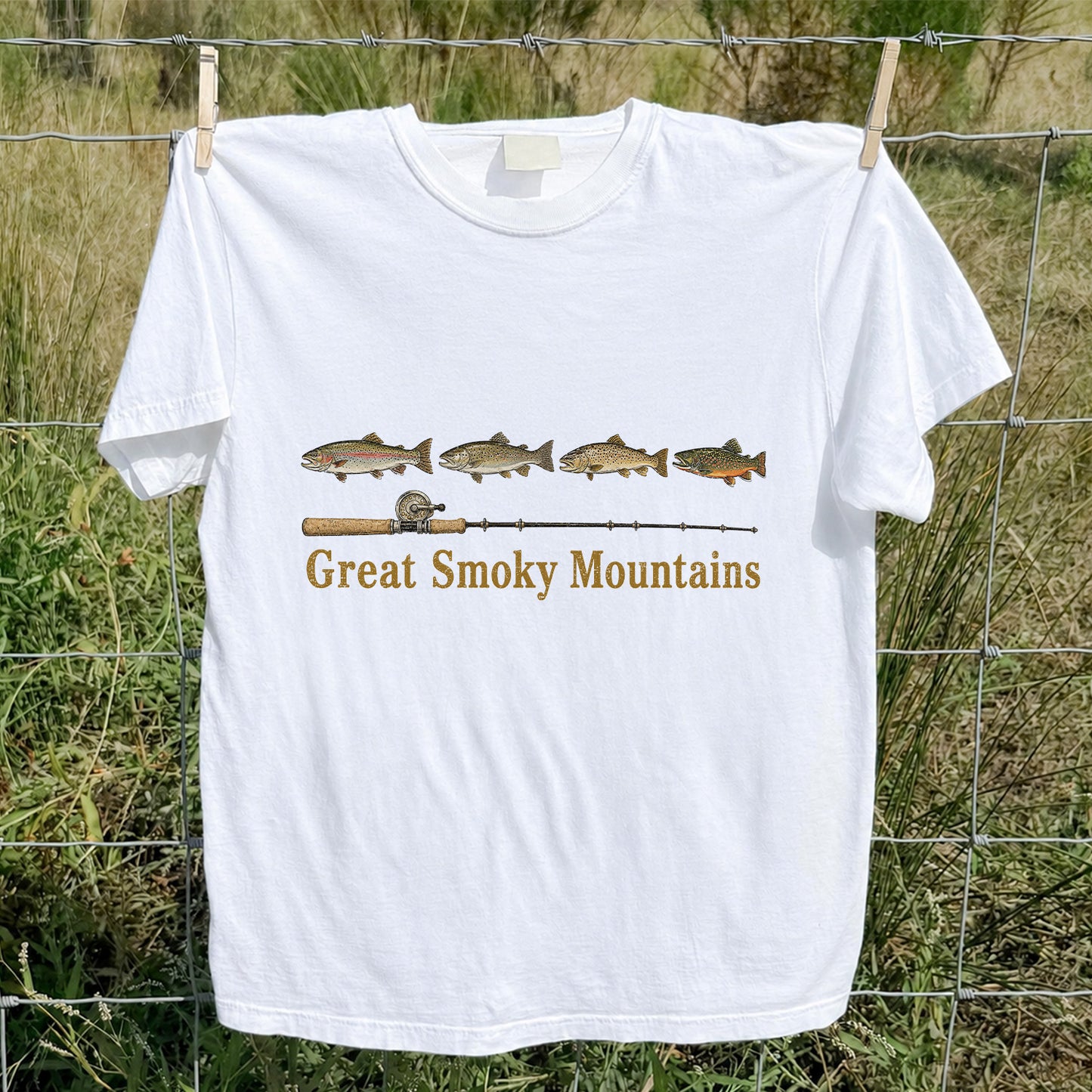 Great Smoky Mountains Trout Fishing T-Shirt
