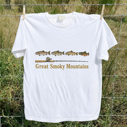 Great Smoky Mountains Trout Fishing T-Shirt