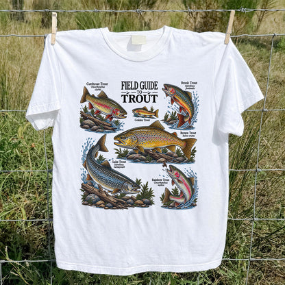 Field Guide to Trout Fishing Species Graphic T-Shirt