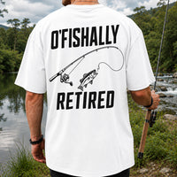 Retirement Fishing Graphic T-Shirt with Fishing Rod and Bass | Back Print