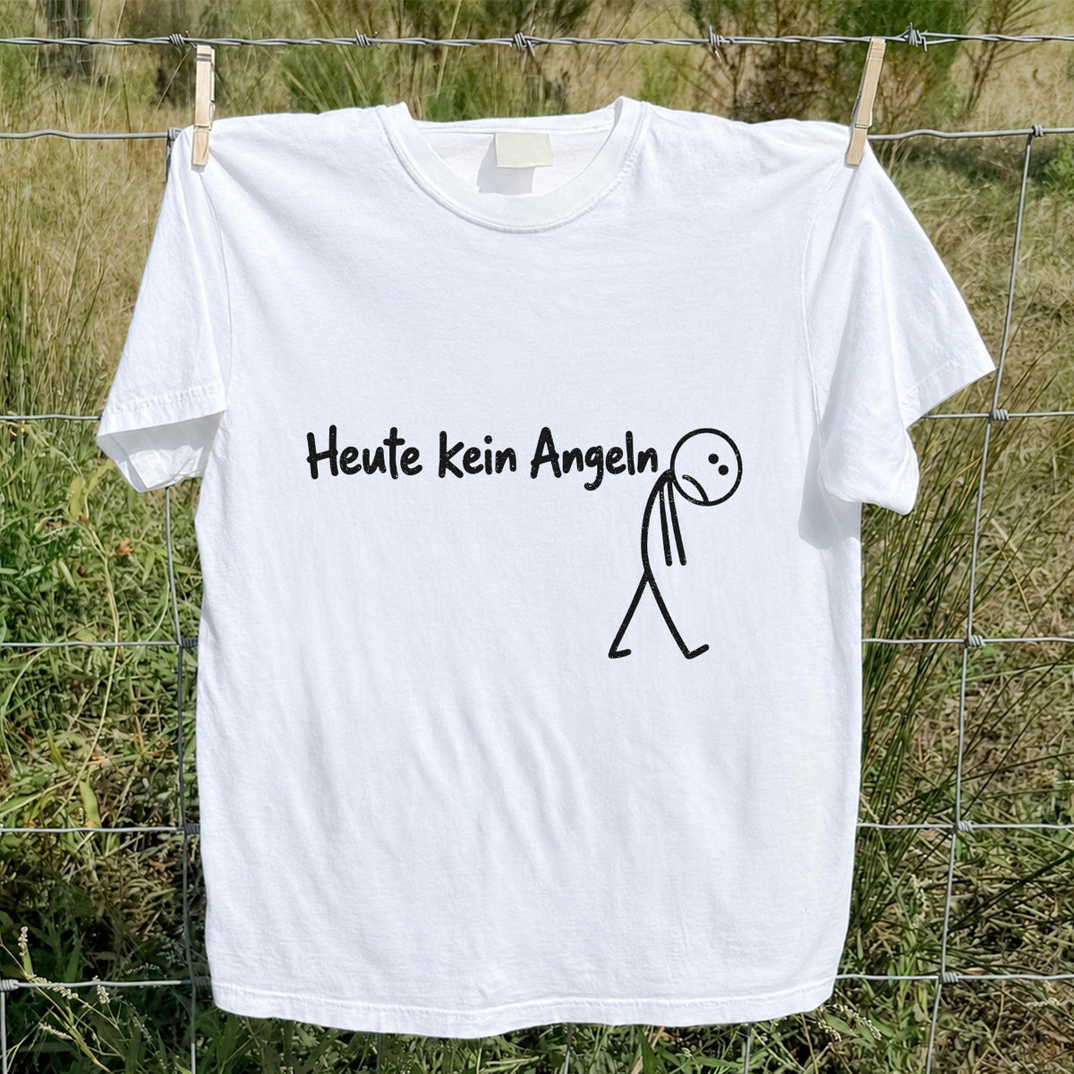 Heute Kein Angeln Funny Fishing Graphic T-Shirt