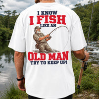 Vintage Angler Fly Fishing Graphic T-Shirt | Back Print
