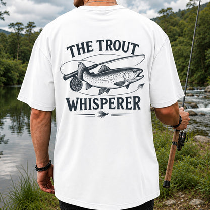 The Trout Whisperer Fly Fishing Graphic T-Shirt | Back Print