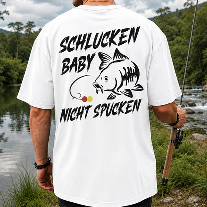 Schlucken Baby Nicht Spucken Funny Bass Fishing T-Shirt | Back Print