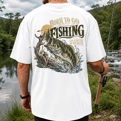 Born to Go Fishing Largemouth Bass Graphic T-Shirt | Back Print