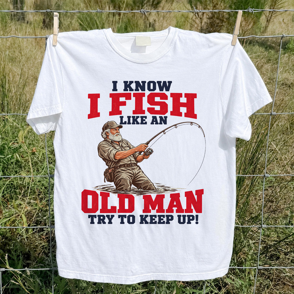 Vintage Angler Fly Fishing Graphic T-Shirt