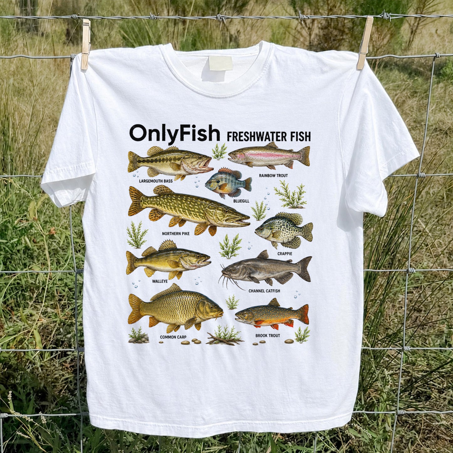 OnlyFish Freshwater Fish Species Shirt