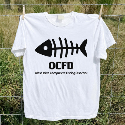 Funny Fish Skeleton Fishing Graphic T-Shirt