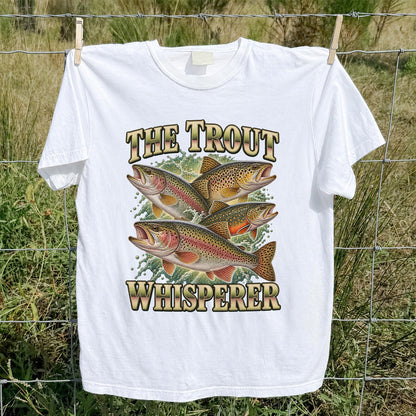 The Trout Whisperer Freshwater Fishing Graphic T-Shirt
