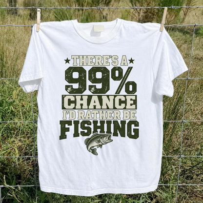 Ninety Nine Percent Fishing Graphic T-Shirt