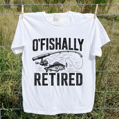 O'Fishally Retired T-Shirt Bass Fishing Retirement Gift for Fisherman