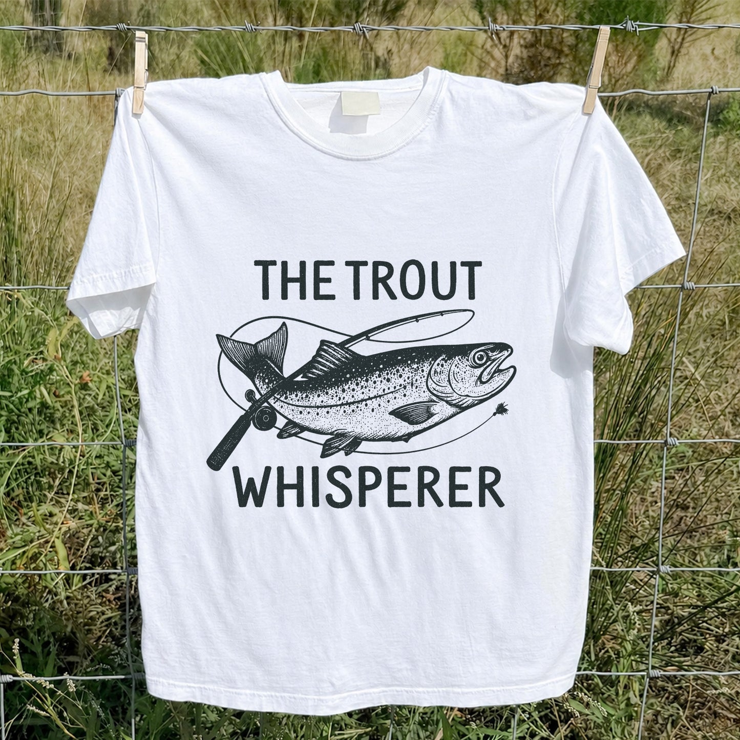 The Trout Whisperer Vintage Trout Fishing T-Shirt
