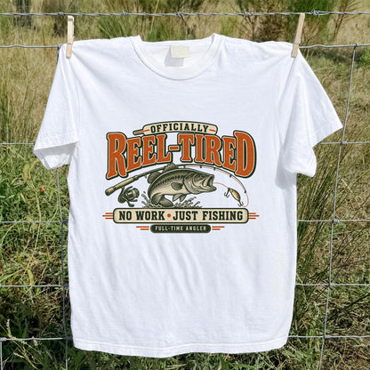 Retired Bass Fishing No Work Graphic T-Shirt