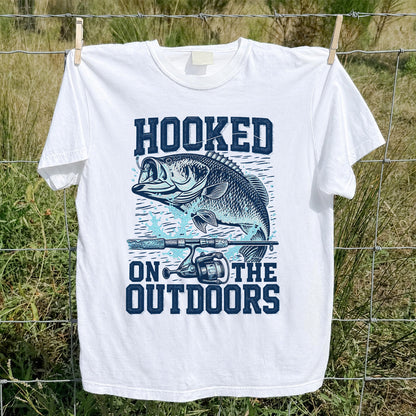 Hooked on the Outdoors Bass Fishing Graphic T-Shirt